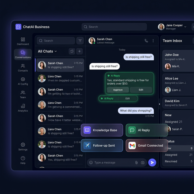 AiReply Dashboard Preview
